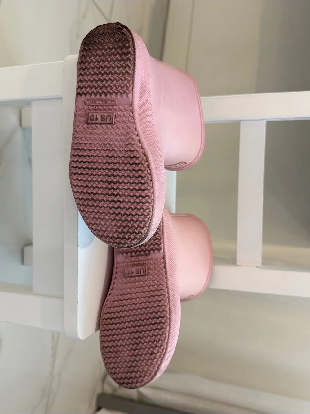 Hunter Light Pink Kids' Lined Rain Boots